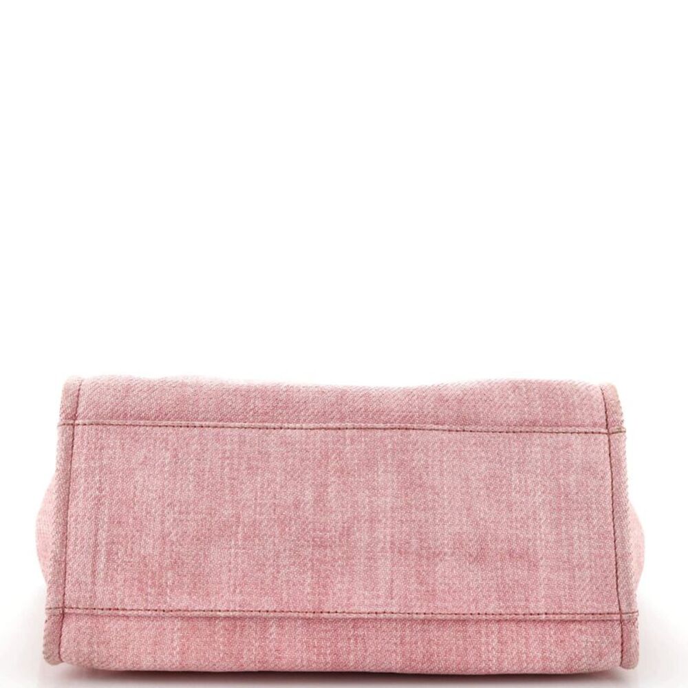 Chanel Deauville Tote Raffia Medium Pink - Picture 4 of 10